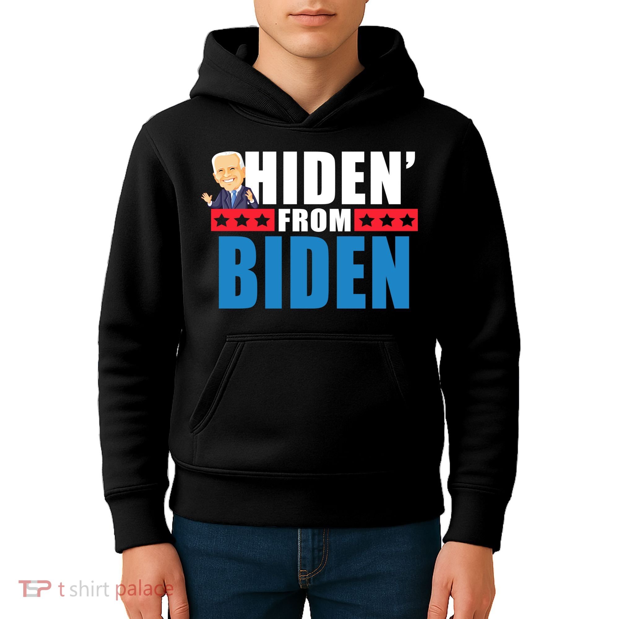 Hiden' From Biden Pro Trump Kids Hoodie