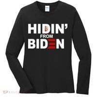 Hidin' From Biden  Women's Long Sleeve Shirt thumb 0