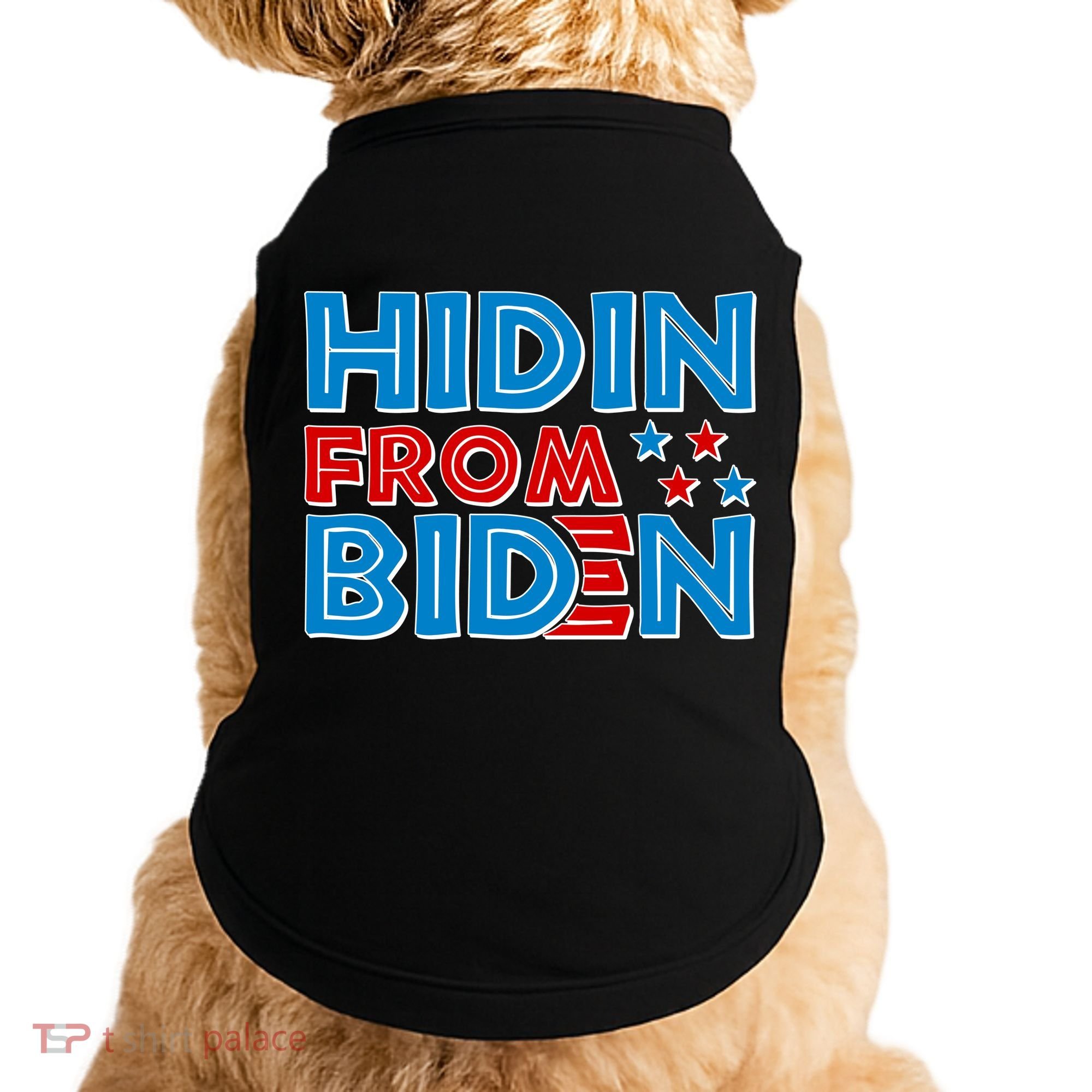 Hidin From Biden Pro Trump Funny Doggie Tank