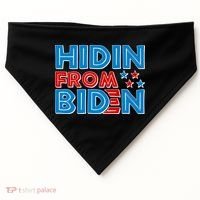Hidin From Biden Pro Trump Funny USA-Made Doggie Bandana thumb 0