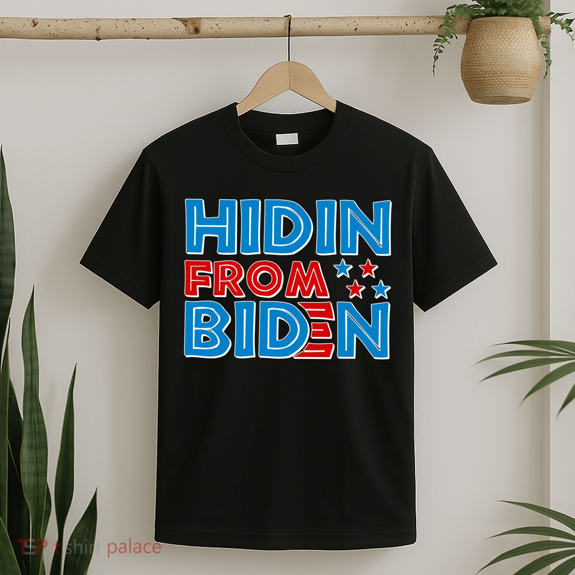 Hidin From Biden Pro Trump Funny T-Shirt