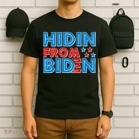 Hidin From Biden Pro Trump Funny T-Shirt thumb 6