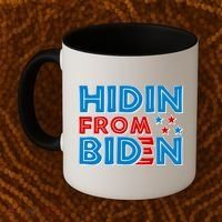 Hidin From Biden Pro Trump Funny Coffee Mug thumb 2
