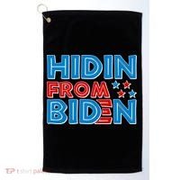 Hidin From Biden Pro Trump Funny Golf Towel thumb 0