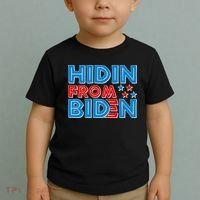 Hidin From Biden Pro Trump Funny Toddler T-Shirt thumb 2