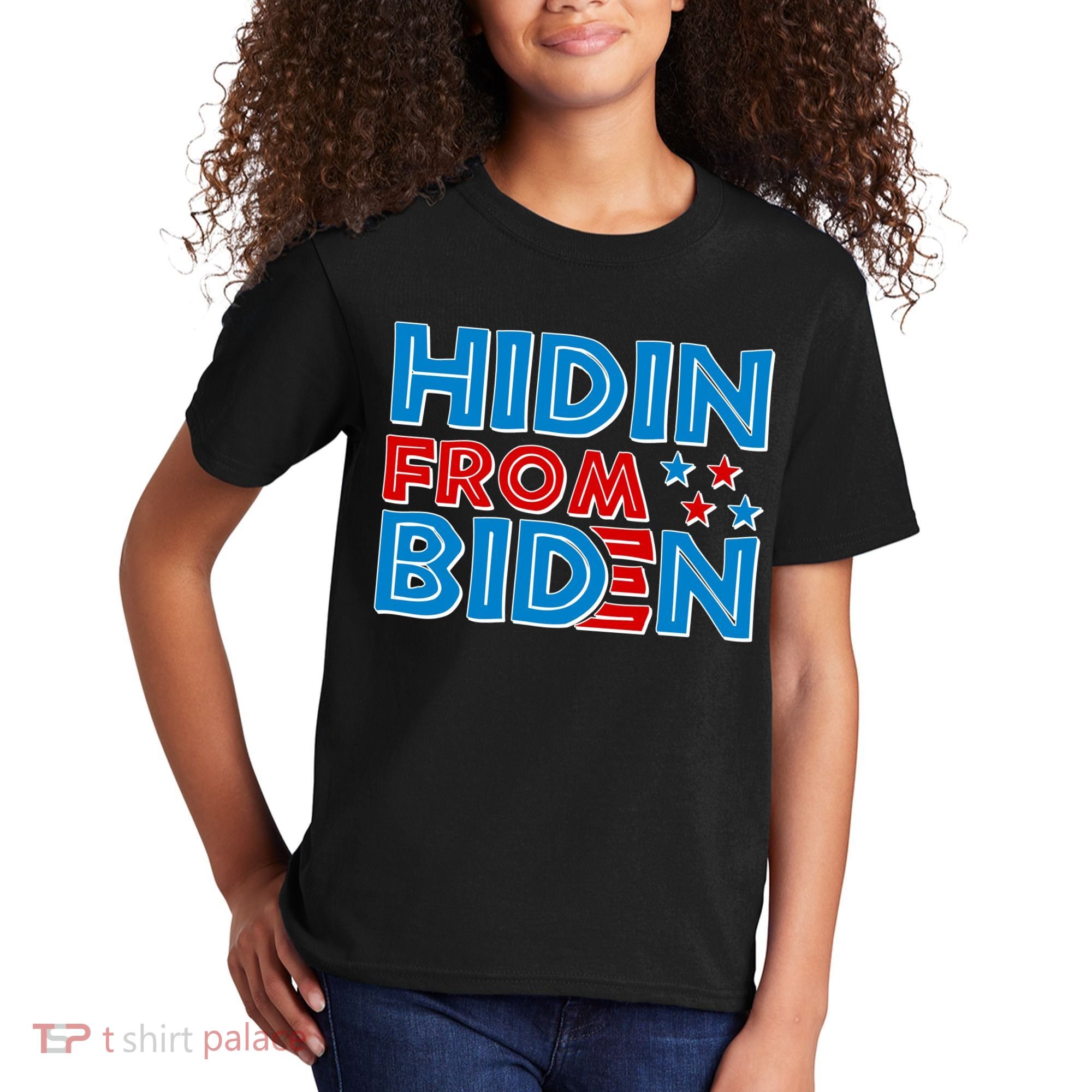 Hidin From Biden Pro Trump Funny Kids T-Shirt