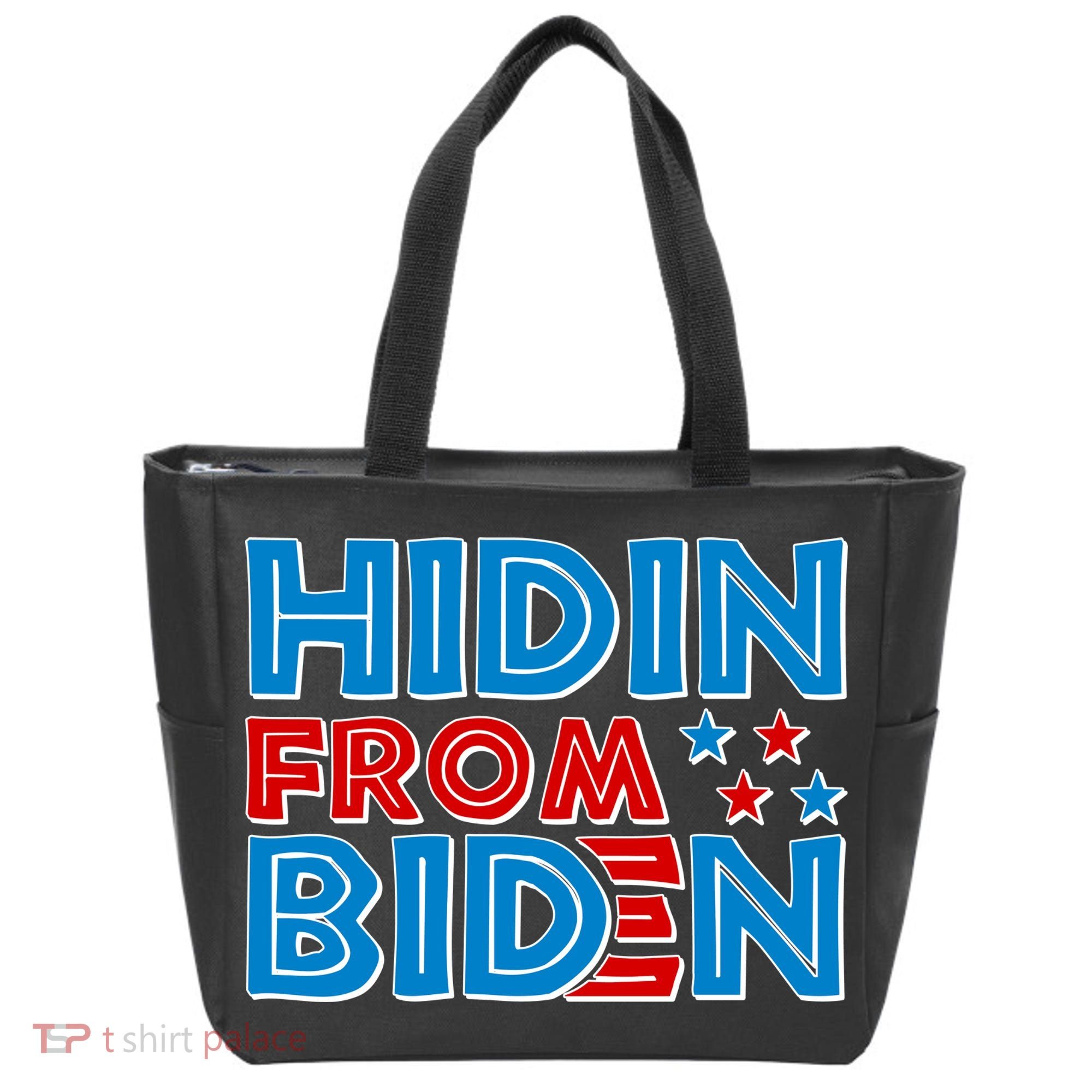 Hidin From Biden Pro Trump Funny Tote Bag