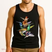 Hummingbird In Flight Hummingbird Gift I Love Hummingbird Tank Top thumb 3