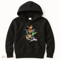 Hummingbird In Flight Hummingbird Gift I Love Hummingbird Kids Hoodie thumb 0