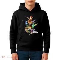 Hummingbird In Flight Hummingbird Gift I Love Hummingbird Kids Hoodie thumb 4
