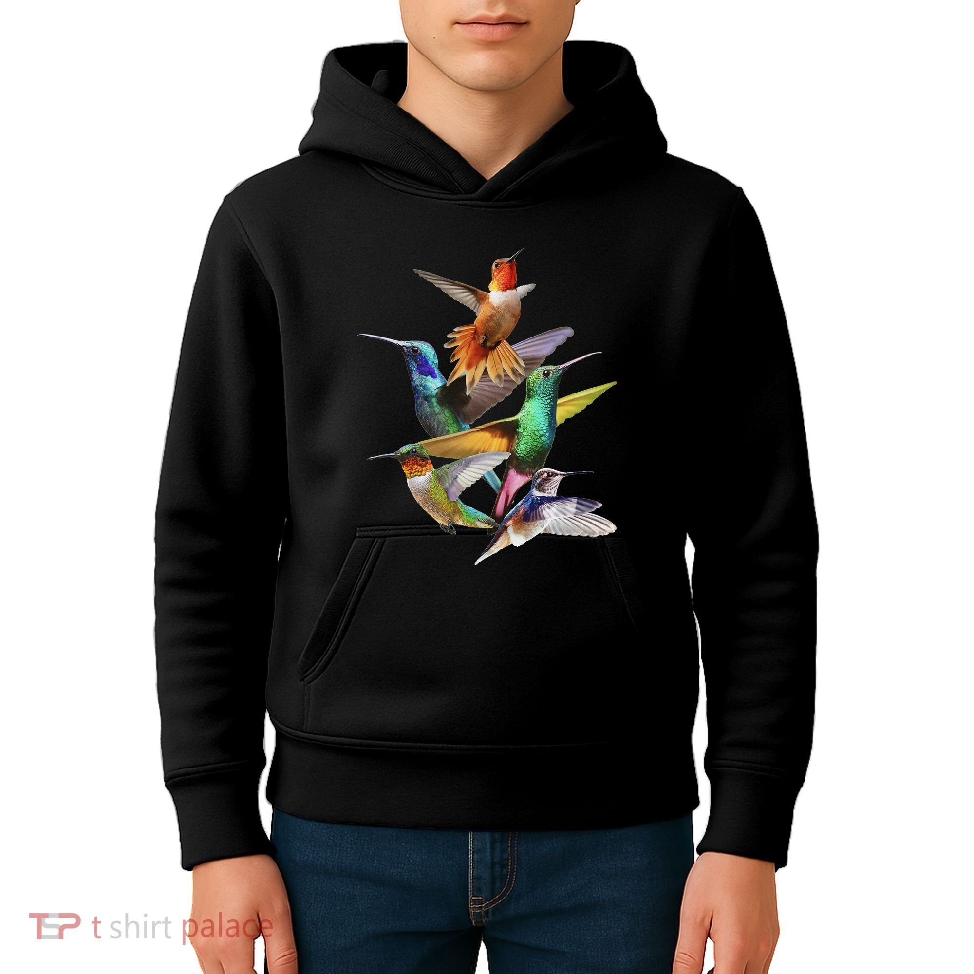 Hummingbird In Flight Hummingbird Gift I Love Hummingbird Kids Hoodie