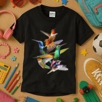 Hummingbird In Flight Hummingbird Gift I Love Hummingbird Kids T-Shirt thumb 3