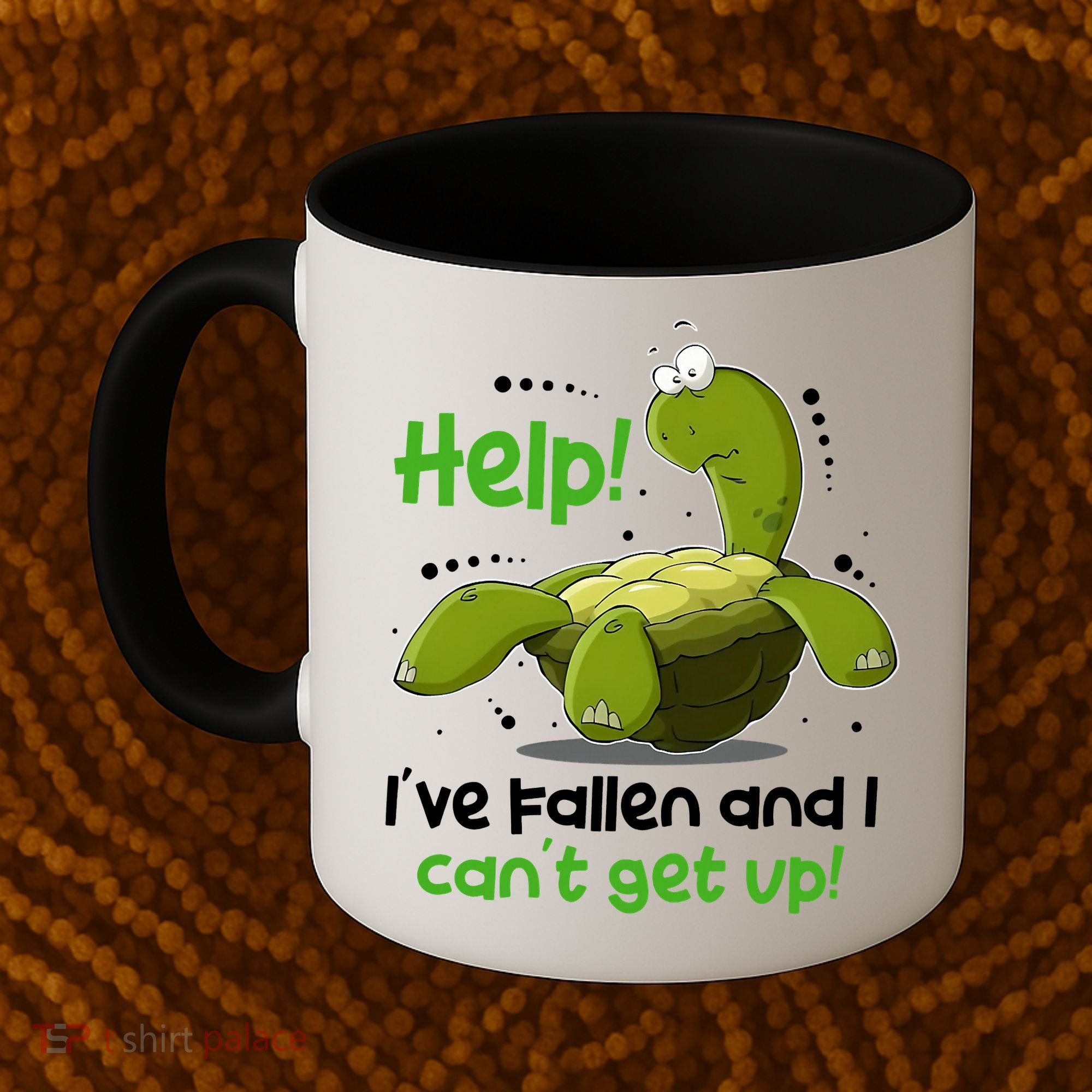 Help I've Fallen And I Can't Get Up Funny Turtle Coffee Mug