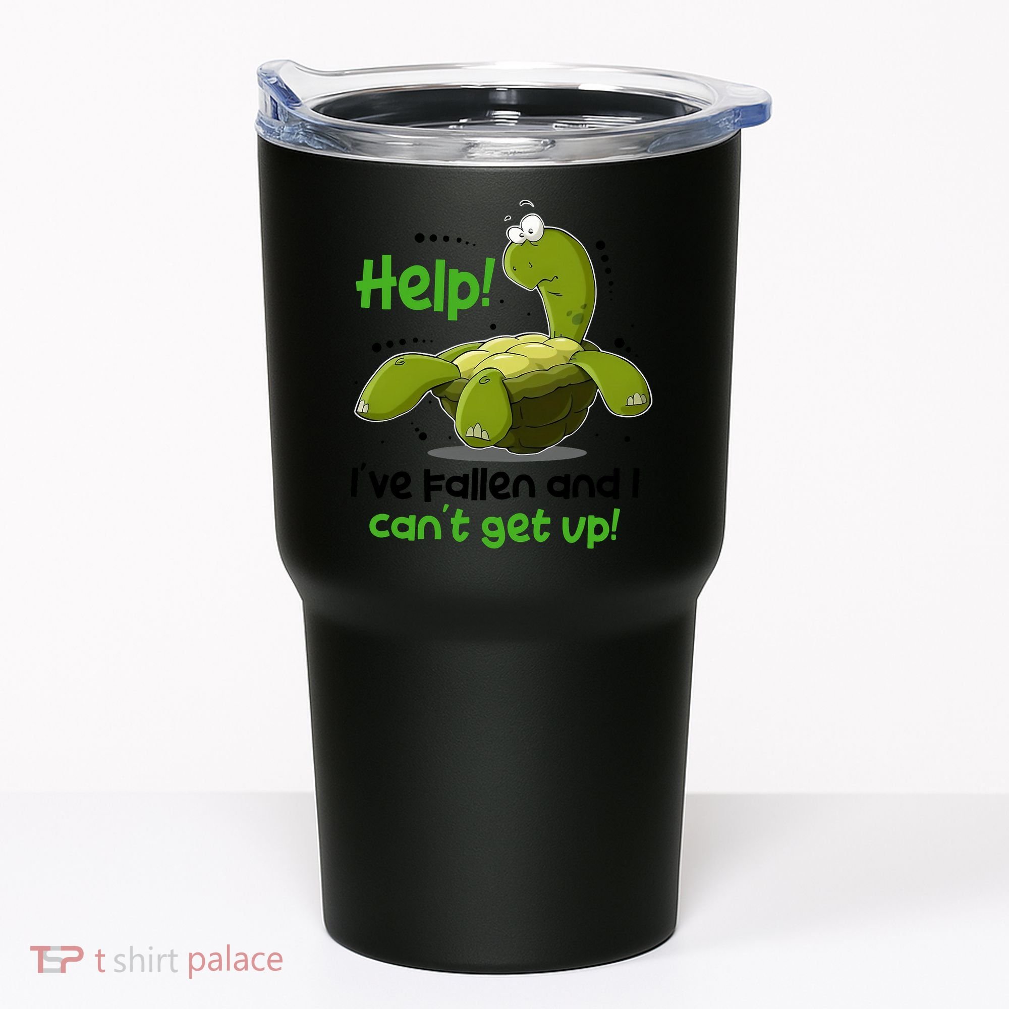 Help I've Fallen And I Can't Get Up Funny Turtle Tumbler