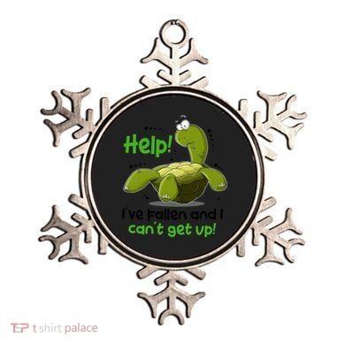 Help I've Fallen And I Can't Get Up Funny Turtle Ornament