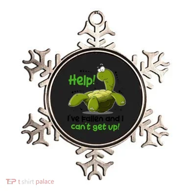 Help I've Fallen And I Can't Get Up Funny Turtle Ornament