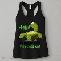Help I've Fallen And I Can't Get Up Funny Turtle Women's Tank Top thumb 3