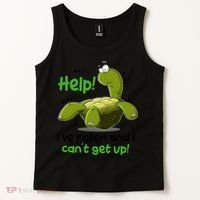 Help I've Fallen And I Can't Get Up Funny Turtle Tank Top thumb 2