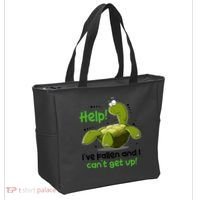 Help I've Fallen And I Can't Get Up Funny Turtle Tote Bag thumb 2