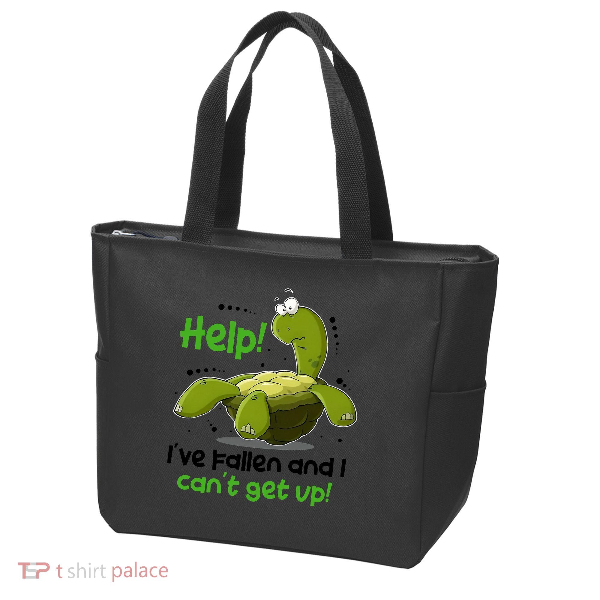 Help I've Fallen And I Can't Get Up Funny Turtle Tote Bag