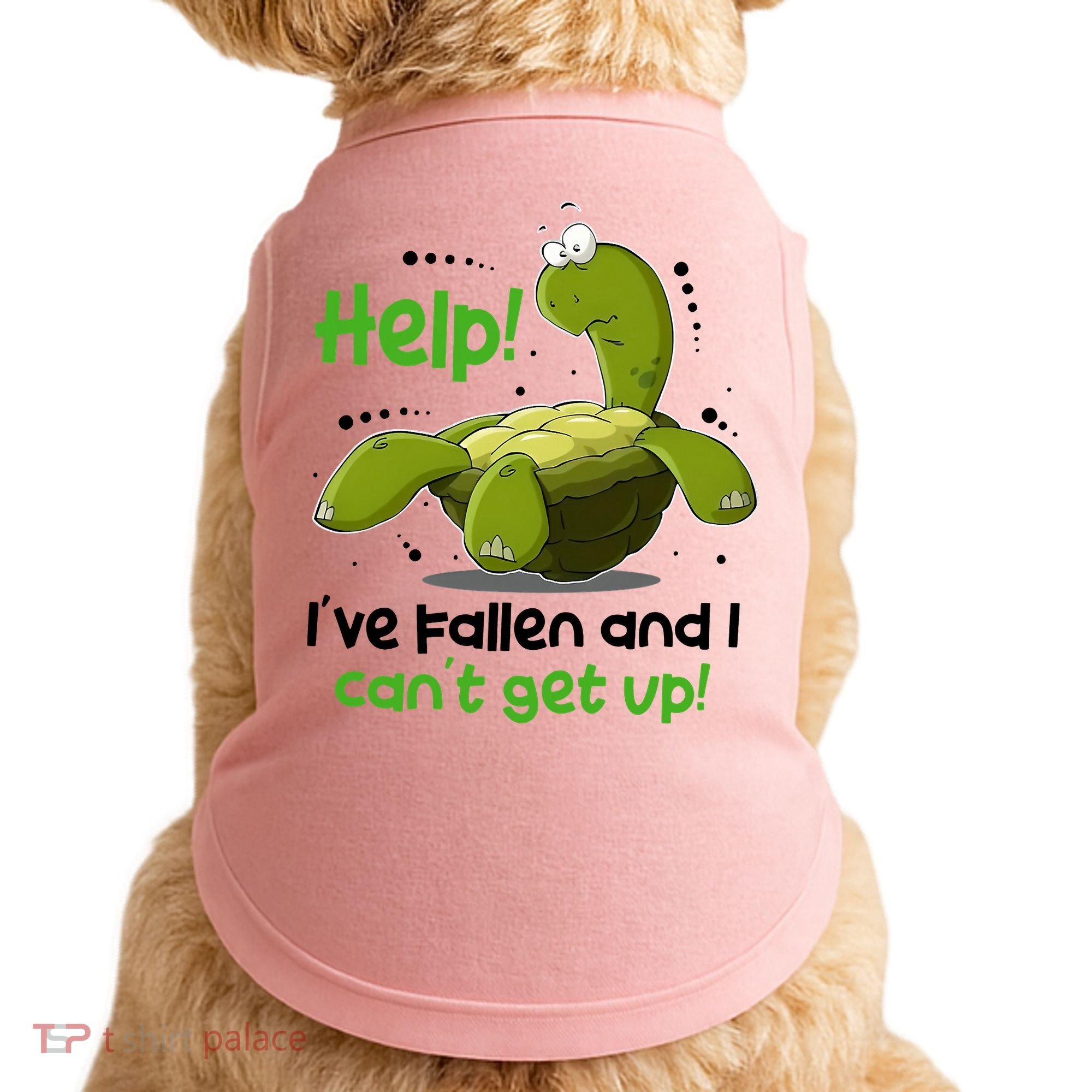 Help I've Fallen And I Can't Get Up Funny Turtle Doggie Tank
