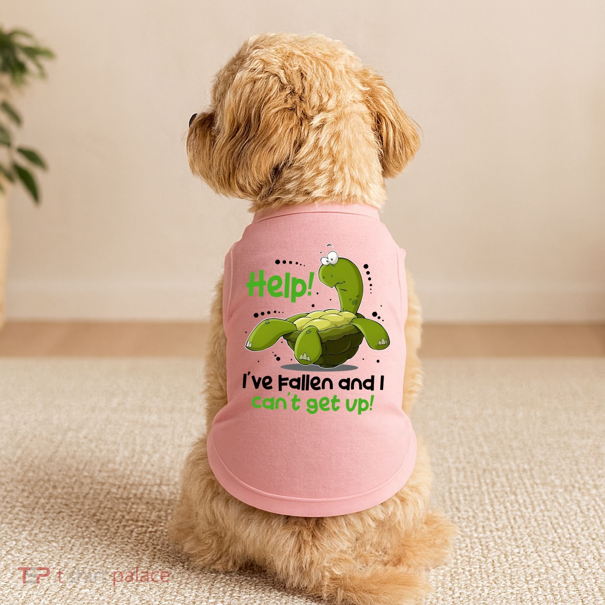 Help I've Fallen And I Can't Get Up Funny Turtle Doggie Tank