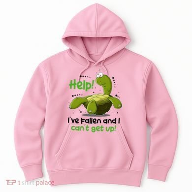 Help I've Fallen And I Can't Get Up Funny Turtle Hoodie
