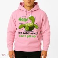 Help I've Fallen And I Can't Get Up Funny Turtle Hoodie thumb 2