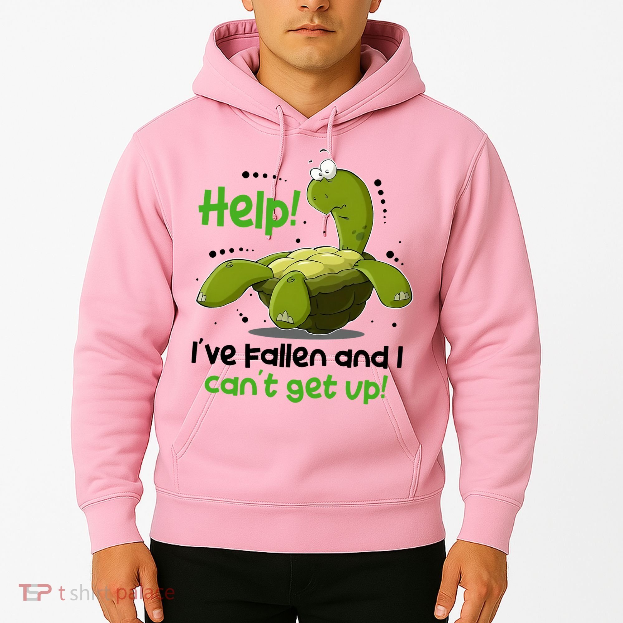 Help I've Fallen And I Can't Get Up Funny Turtle Hoodie