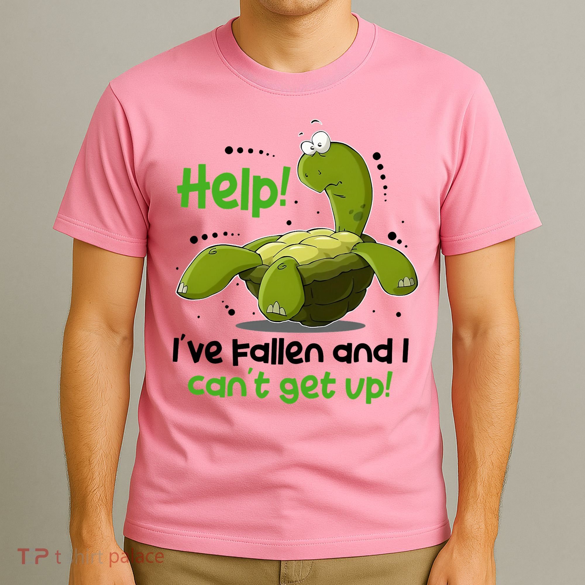 Help I've Fallen And I Can't Get Up Funny Turtle T-Shirt