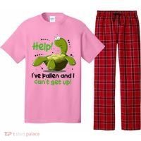 Help I've Fallen And I Can't Get Up Funny Turtle Pajama Set thumb 0