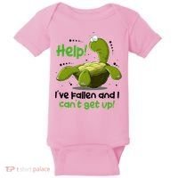 Help I've Fallen And I Can't Get Up Funny Turtle Baby Bodysuit thumb 0