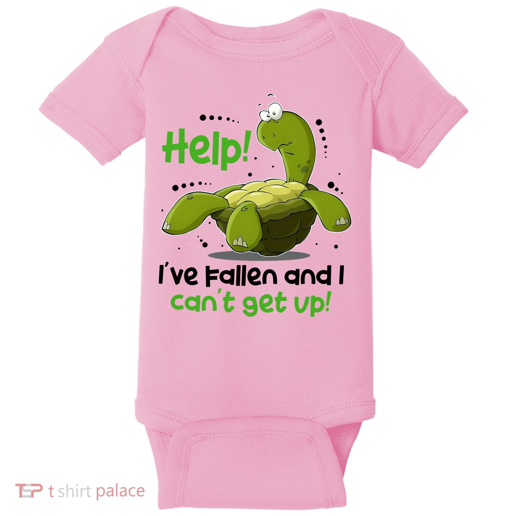 Help I've Fallen And I Can't Get Up Funny Turtle Baby Bodysuit
