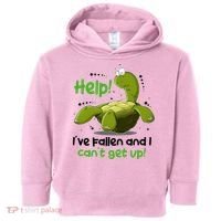 Help I've Fallen And I Can't Get Up Funny Turtle Toddler Hoodie thumb 0