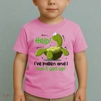 Help I've Fallen And I Can't Get Up Funny Turtle Toddler T-Shirt thumb 2