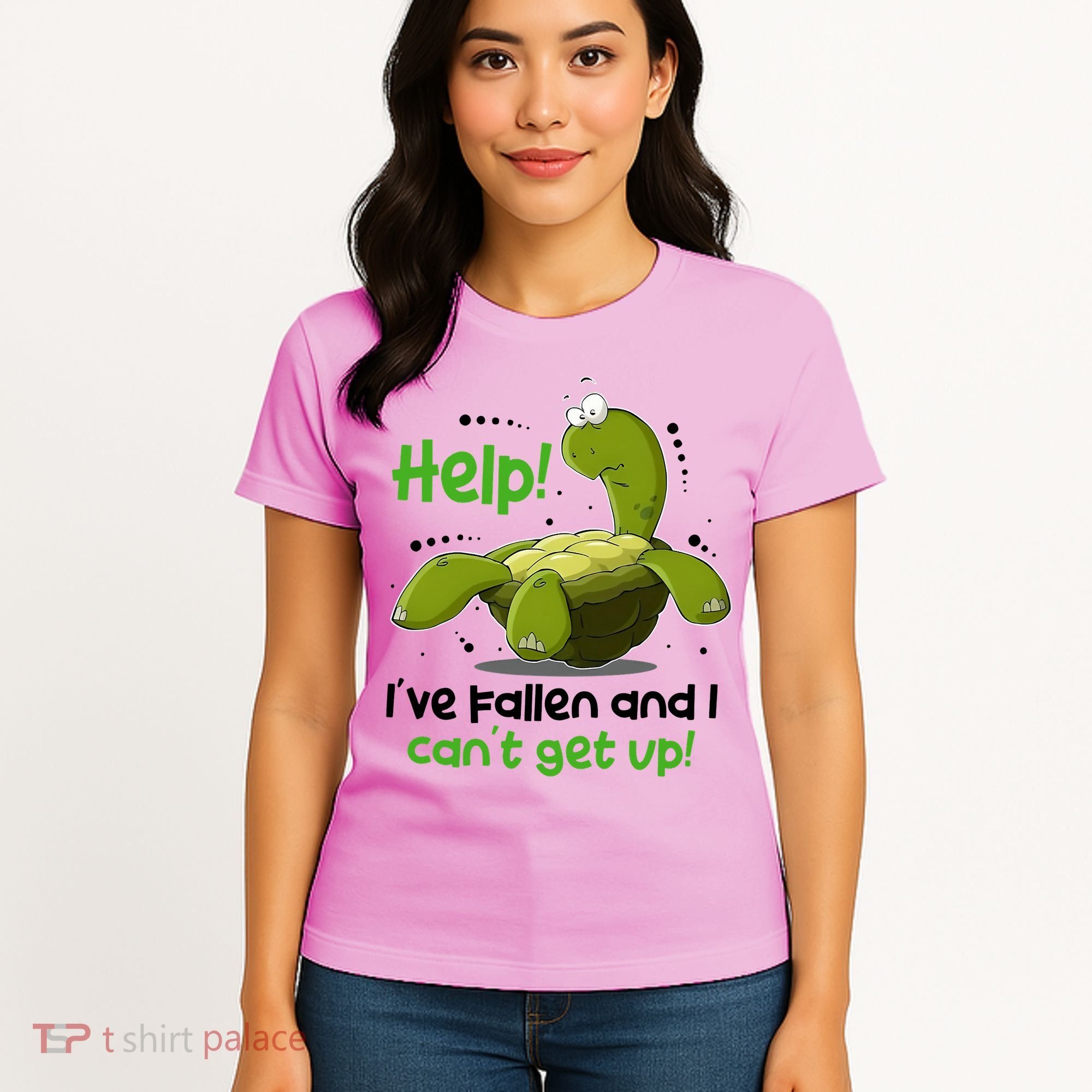 Help I've Fallen And I Can't Get Up Funny Turtle Women's T-Shirt