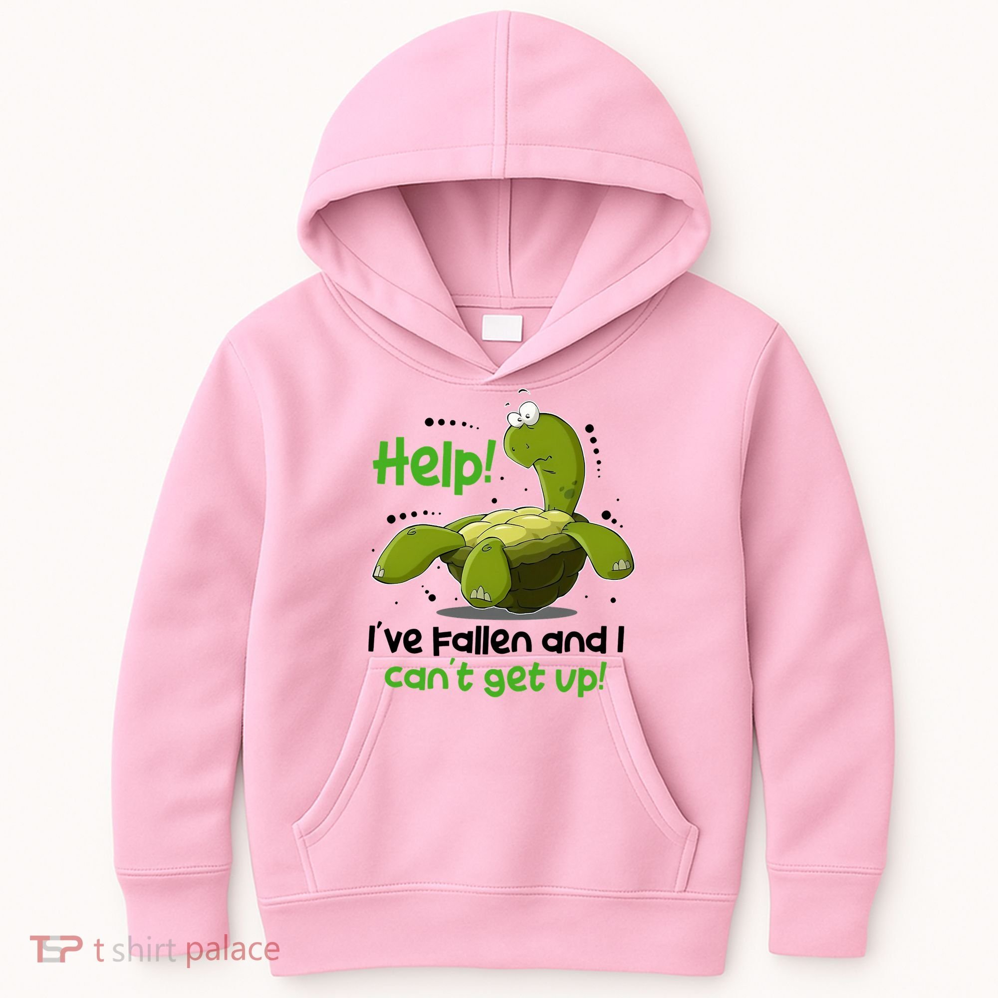 Help I've Fallen And I Can't Get Up Funny Turtle Kids Hoodie