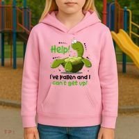 Help I've Fallen And I Can't Get Up Funny Turtle Kids Hoodie thumb 3