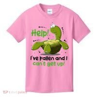 Help I've Fallen And I Can't Get Up Funny Turtle Kids T-Shirt thumb 0