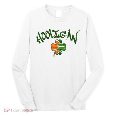 Hooligan Irish Flag St Patricks Day Long Sleeve Shirt
