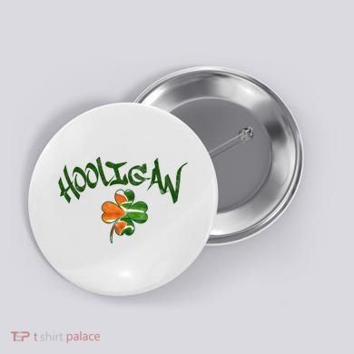 Hooligan Irish Flag St Patricks Day Button