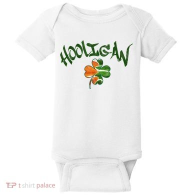 Hooligan Irish Flag St Patricks Day Baby Bodysuit