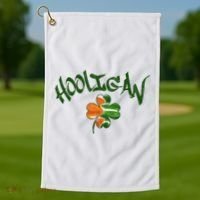 Hooligan Irish Flag St Patricks Day Golf Towel thumb 1