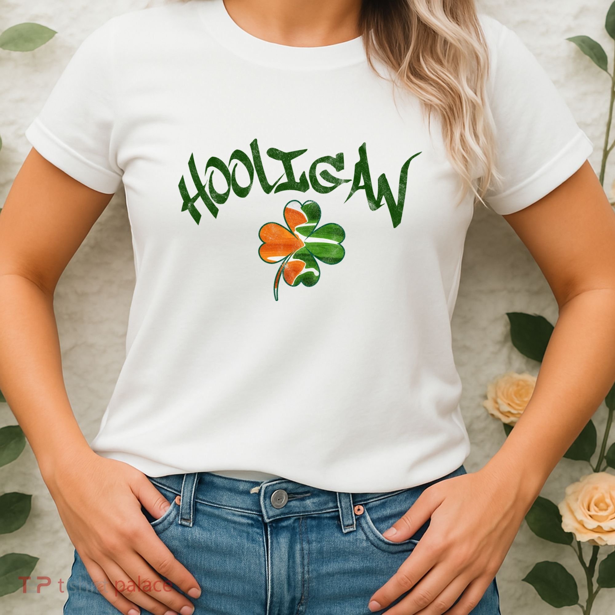 Hooligan Irish Flag St Patricks Day Women's T-Shirt