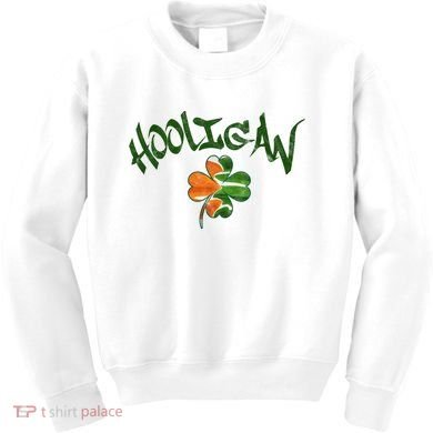 Hooligan Irish Flag St Patricks Day Kids Sweatshirt