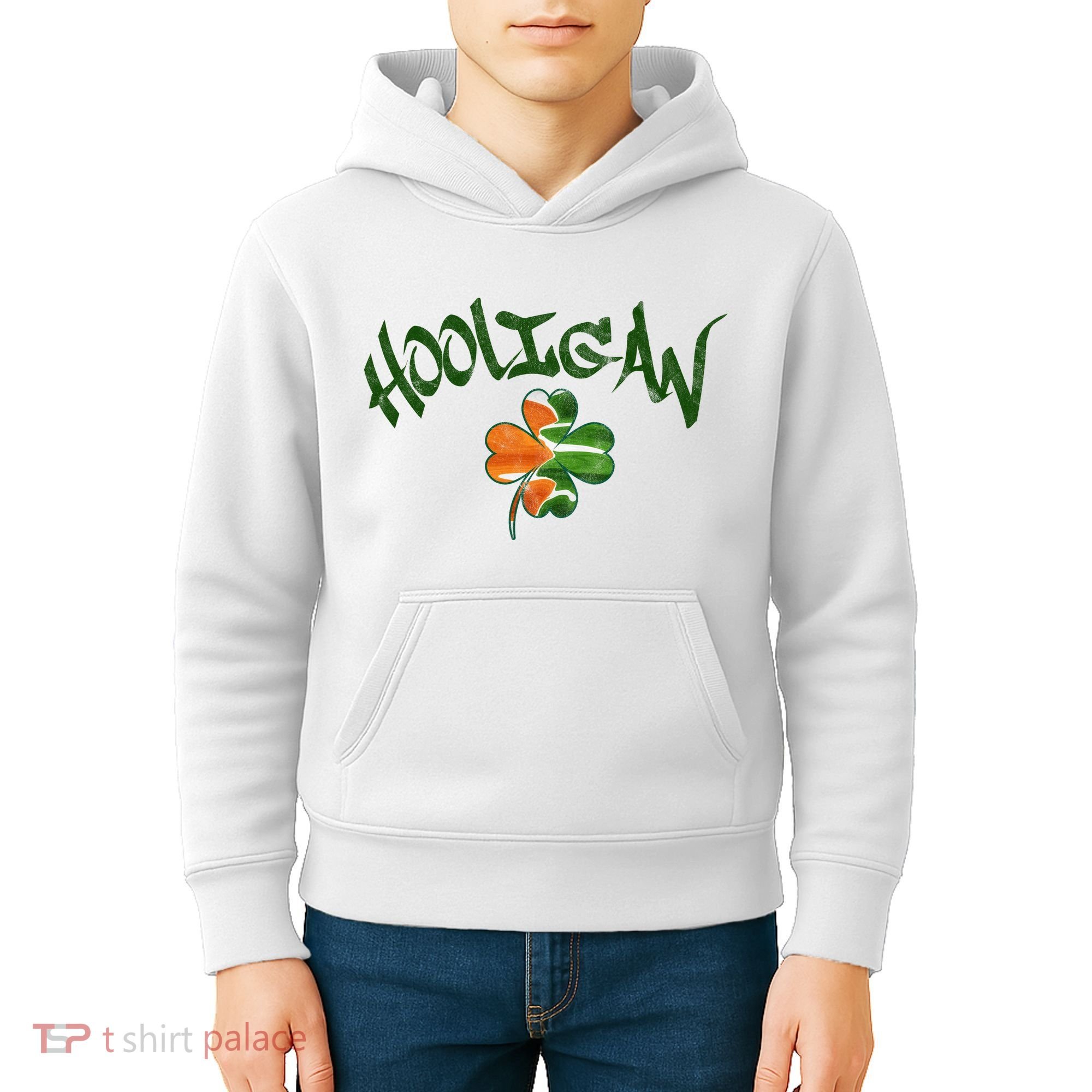 Hooligan Irish Flag St Patricks Day Kids Hoodie
