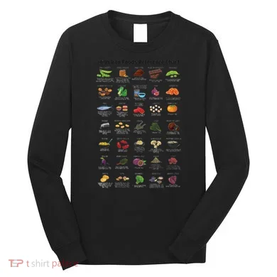 High Irons Food Reference Chart Long Sleeve Shirt