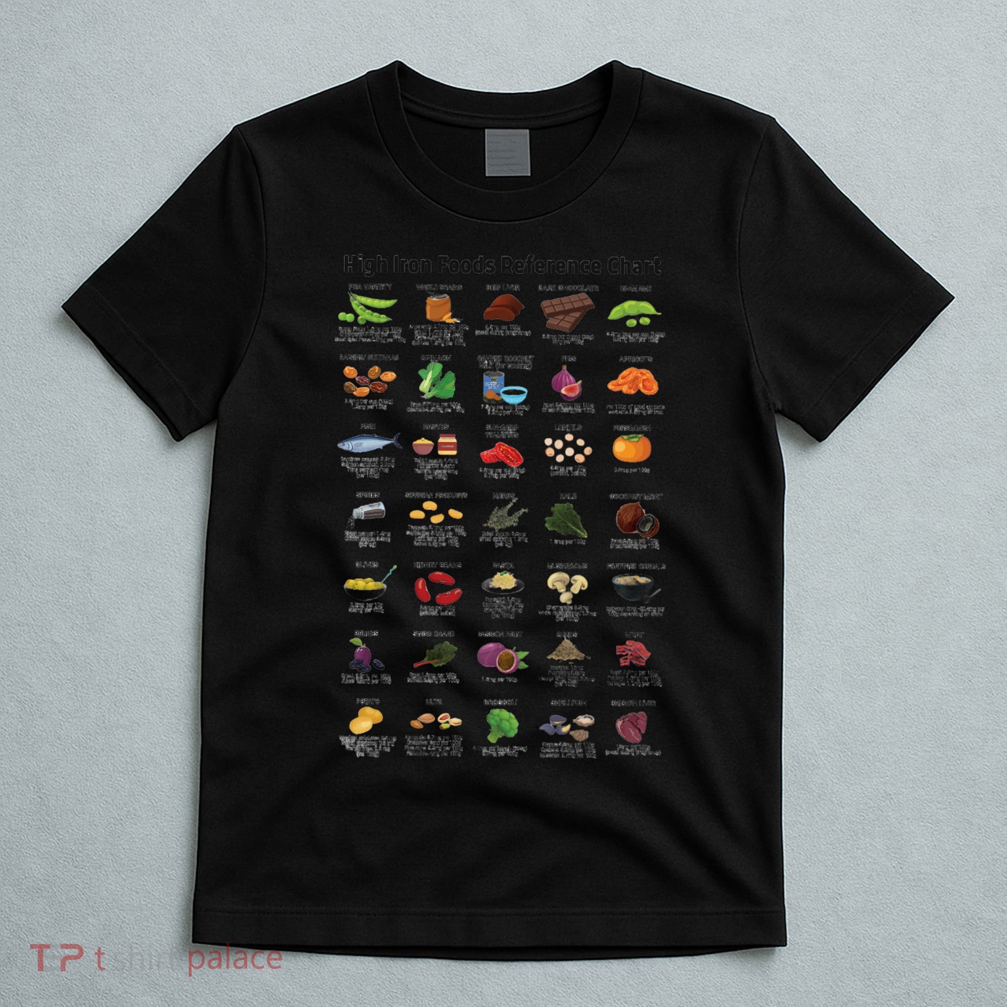 High Irons Food Reference Chart T-Shirt