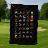 High Irons Food Reference Chart Golf Towel thumb 1