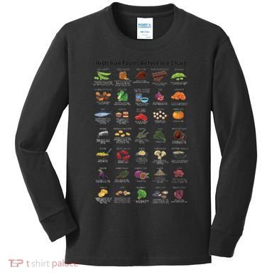 High Irons Food Reference Chart Kids Long Sleeve Shirt